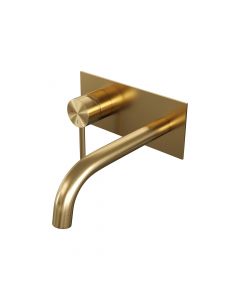 Brauer Gold Edition inbouw wastafelmengkraan met gebogen uitloop