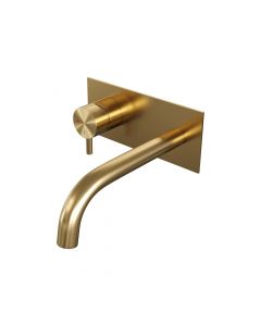 Brauer Gold Edition inbouw wastafelmengkraan met gebogen uitloop