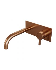 Brauer Copper Edition inbouw wastafelmengkraan met gebogen uitloop