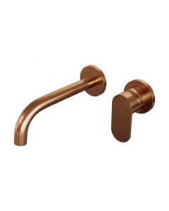 Brauer Copper Edition inbouw wastafelmengkraan met gebogen uitloop