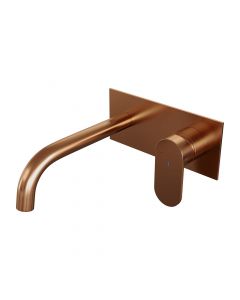 Brauer Copper Edition inbouw wastafelmengkraan met gebogen uitloop