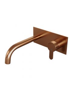 Brauer Copper Edition inbouw wastafelmengkraan met gebogen uitloop