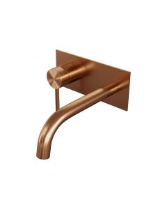 Brauer Copper Edition inbouw wastafelmengkraan met gebogen uitloop