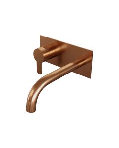 Brauer Copper Edition inbouw wastafelmengkraan met gebogen uitloop