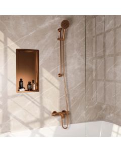 Brauer Copper Carving opbouw baddouche thermostaatkraan set