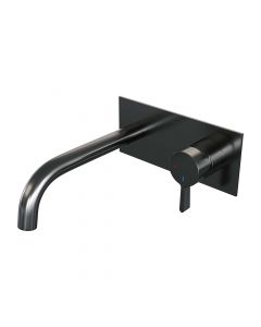 Brauer Gunmetal Edition inbouw wastafelmengkraan met gebogen uitloop