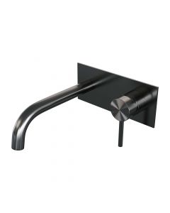 Brauer Gunmetal Edition inbouw wastafelmengkraan met gebogen uitloop