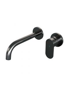Brauer Gunmetal Edition inbouw wastafelmengkraan met gebogen uitloop