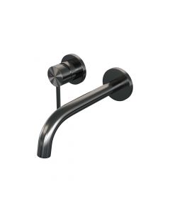 Brauer Gunmetal Edition inbouw wastafelmengkraan met gebogen uitloop