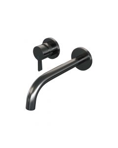 Brauer Gunmetal Edition inbouw wastafelmengkraan met gebogen uitloop