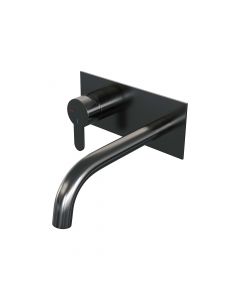Brauer Gunmetal Edition inbouw wastafelmengkraan met gebogen uitloop