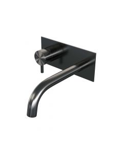 Brauer Gunmetal Edition inbouw wastafelmengkraan met gebogen uitloop