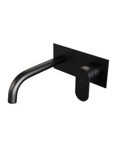 Brauer Black Edition inbouw wastafelmengkraan met gebogen uitloop