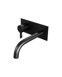 Brauer Black Edition inbouw wastafelmengkraan met gebogen uitloop