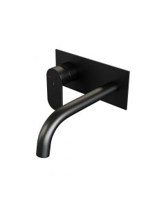Brauer Black Edition inbouw wastafelmengkraan met gebogen uitloop