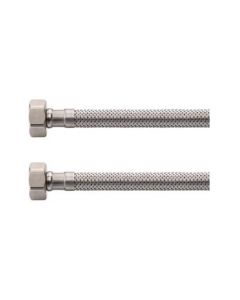 Riko Flexibele aansluitslang 3/8" bi x 3/8" bi 30 cm RVS