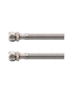 Riko Flexibele aansluitslang 15mm knel x 15mm knel 30 cm RVS