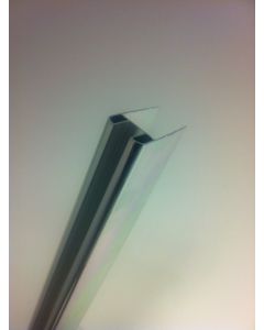 Wiesbaden chroom glasprofiel tbv muurprofiel glasdikte 1cm lengte 200 cm