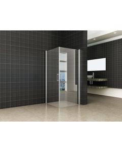Wiesbaden Uni douchecabine met 2 draaideuren 100x100 cm chroom met helder glas 8mm NANO