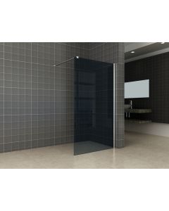 Wiesbaden inloopdouche met muurprofiel 1000x2000 10mm NANO rookglas