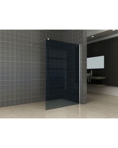 Wiesbaden inloopdouche met muurprofiel 1200x2000 10mm NANO rookglas