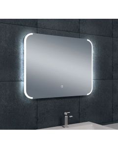 Wiesbaden Bracket spiegel rechthoek met LED, dimbaar en spiegelverwarming 80 x 60 cm