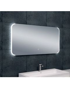 Wiesbaden Bracket spiegel rechthoek met LED, dimbaar en spiegelverwarming 120 x 60 cm