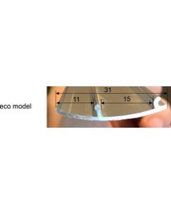 Wiesbaden aluminium afdekstrip 200cm wandprofiel eco model