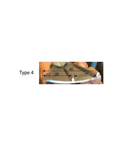 Wiesbaden aluminium afdekstrip 200cm wandprofiel type 4