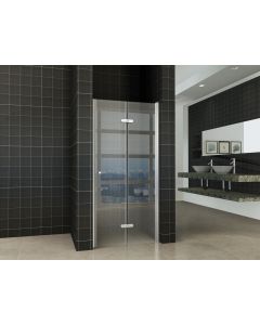 Wiesbaden vouwbare nisdeur 800x2000 rechts 8mm NANO glas