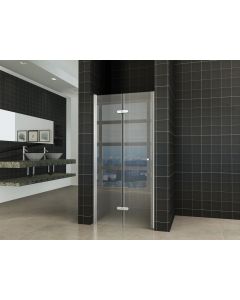 Wiesbaden vouwbare nisdeur 1000x2000 links 8mm NANO glas