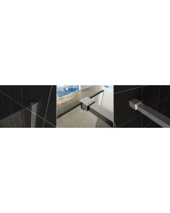 Wiesbaden Slim profielset met stabilisatiestang 120 cm chroom