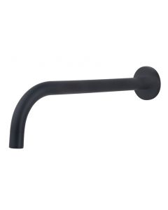 Wiesbaden SLIM 18mm uitloop rond 25cm 1/2" mat zwart