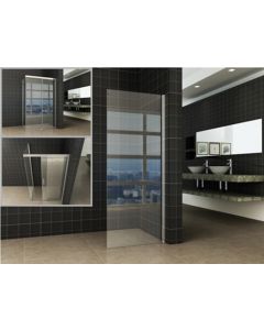 Wiesbaden Side zijwand voor Softclose 2.0 schuifdeur en Slide nisdeur 110 cm 8 mm Nano
