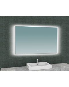 Wiesbaden Soul spiegel rechthoek met LED, dimbaar en spiegelverwarming 120 x 80 cm