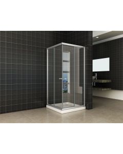 Wiesbaden Eco hoekinstap douchecabine 5mm 1000x1000x1900 helder glas