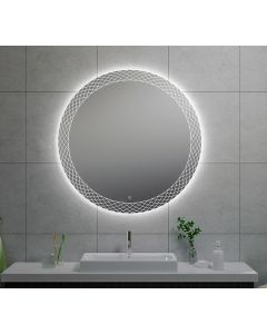 Wiesbaden Deco spiegel rond met LED, dimbaar 100 cm