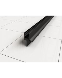 Wiesbaden rubberen waterkering 200 x 0,8 cm zwart