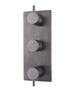 Wiesbaden Caral afbouwdeel inbouwthermostaat 3 weg gunmetal