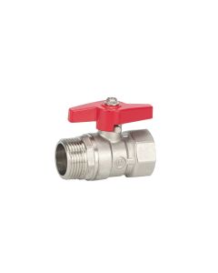 Wiesbaden Kogelstopkraan met vlindergreep draad 3/4"F x 3/4"M