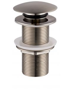 Wiesbaden Caral clickwaste afvoerplug verlengd 5/4" geborsteld staal