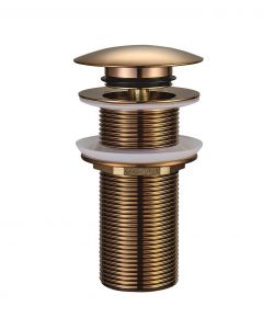 Wiesbaden Caral clickwaste afvoerplug verlengd 5/4" geborsteld brons koper