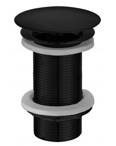 Wiesbaden Caral open afvoerplug verlengd 5/4" mat zwart