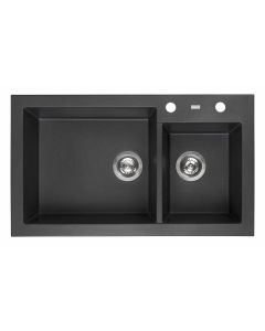 Reginox Amsterdam 25 black silvery spoelbak