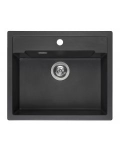 Reginox Amsterdam 54 Tapwing black silvery spoelbak
