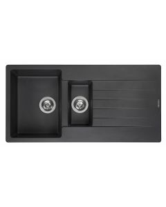 Reginox Harlem 15 black silvery spoelbak