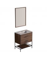 Differnz badmeubelset FSC 75 cm walnut