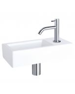 Differnz Ravo fonteinset keramiek kraan gebogen chroom 38.5 x 18.5 x 9 cm