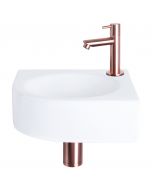 Differnz Cleo fonteinset keramiek kraan recht rood koper 30 x 30 x 10 cm