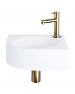 Differnz Cleo fonteinset keramiek kraan recht mat goud 30 x 30 x 10 cm